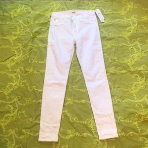 Hudson white skinny jeans